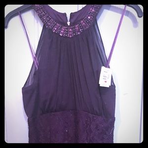 Nightway Glitter knit gown, Macy’s size 4